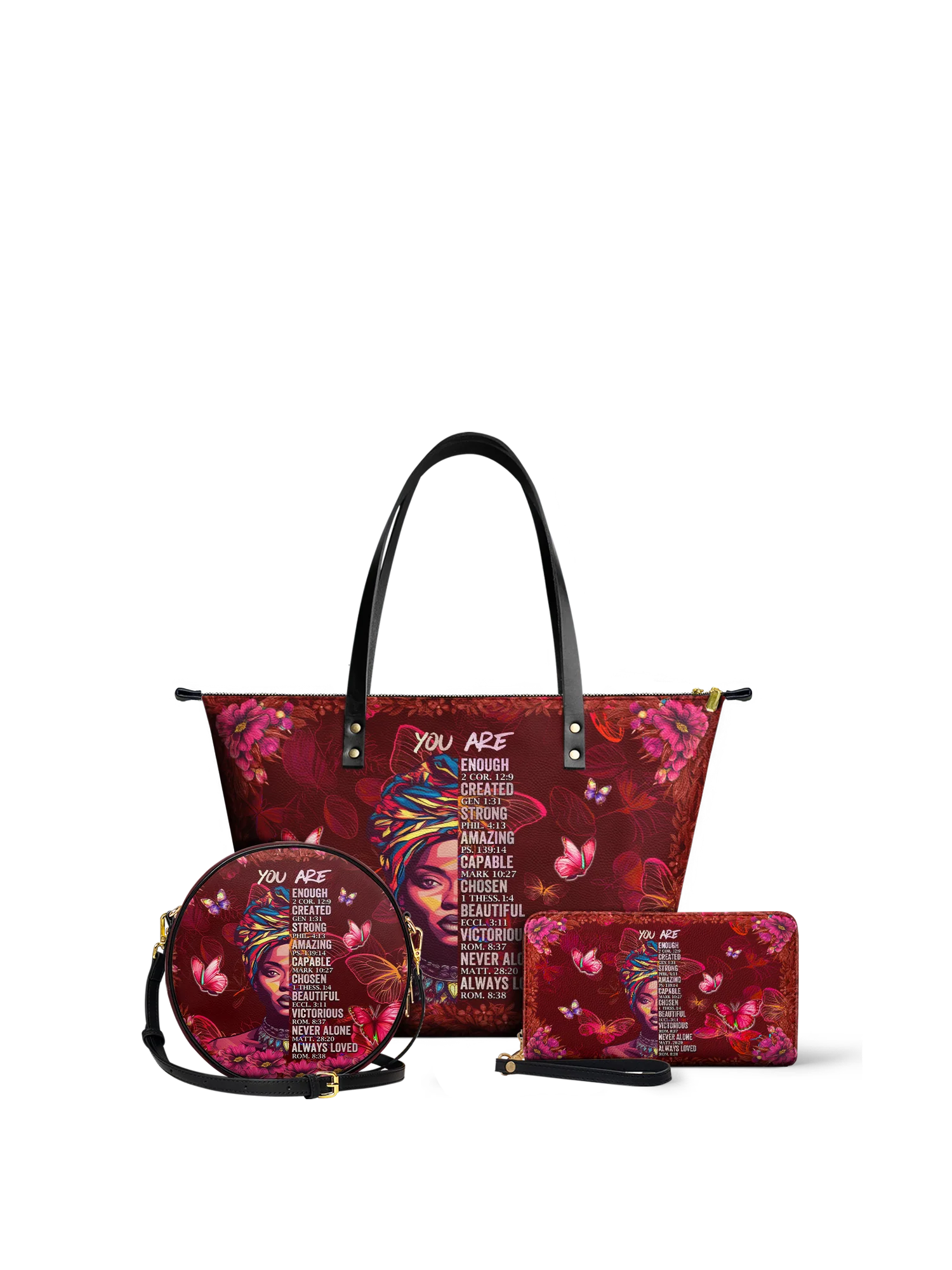"Imani" Pomegranate Red Leather Tote Bag - Image 8