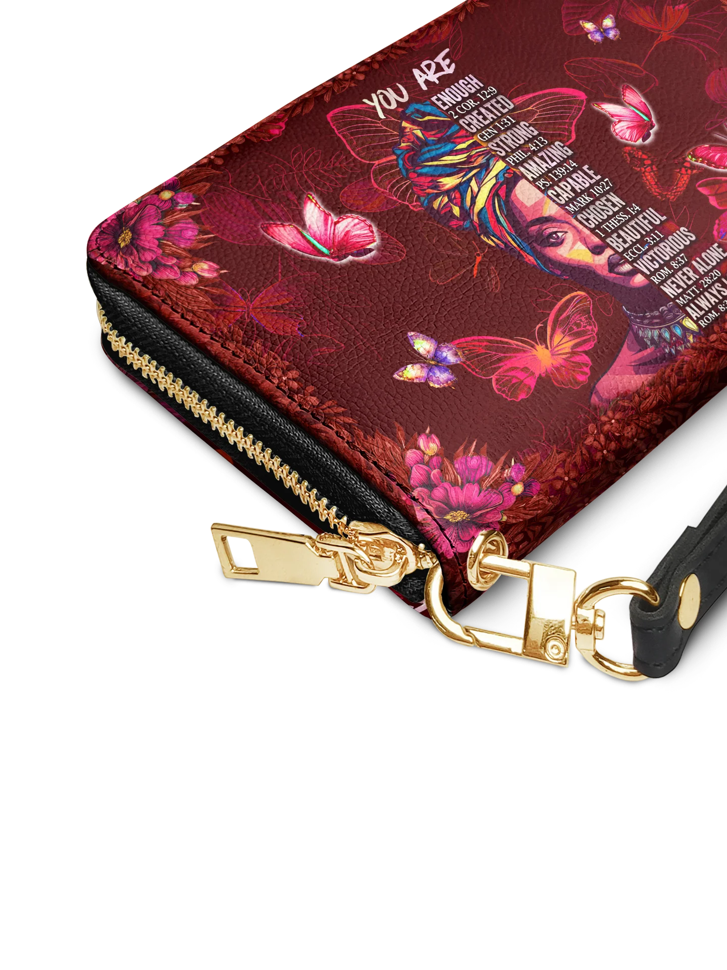 "Imani" Pomegranate Red Wallet - Image 3