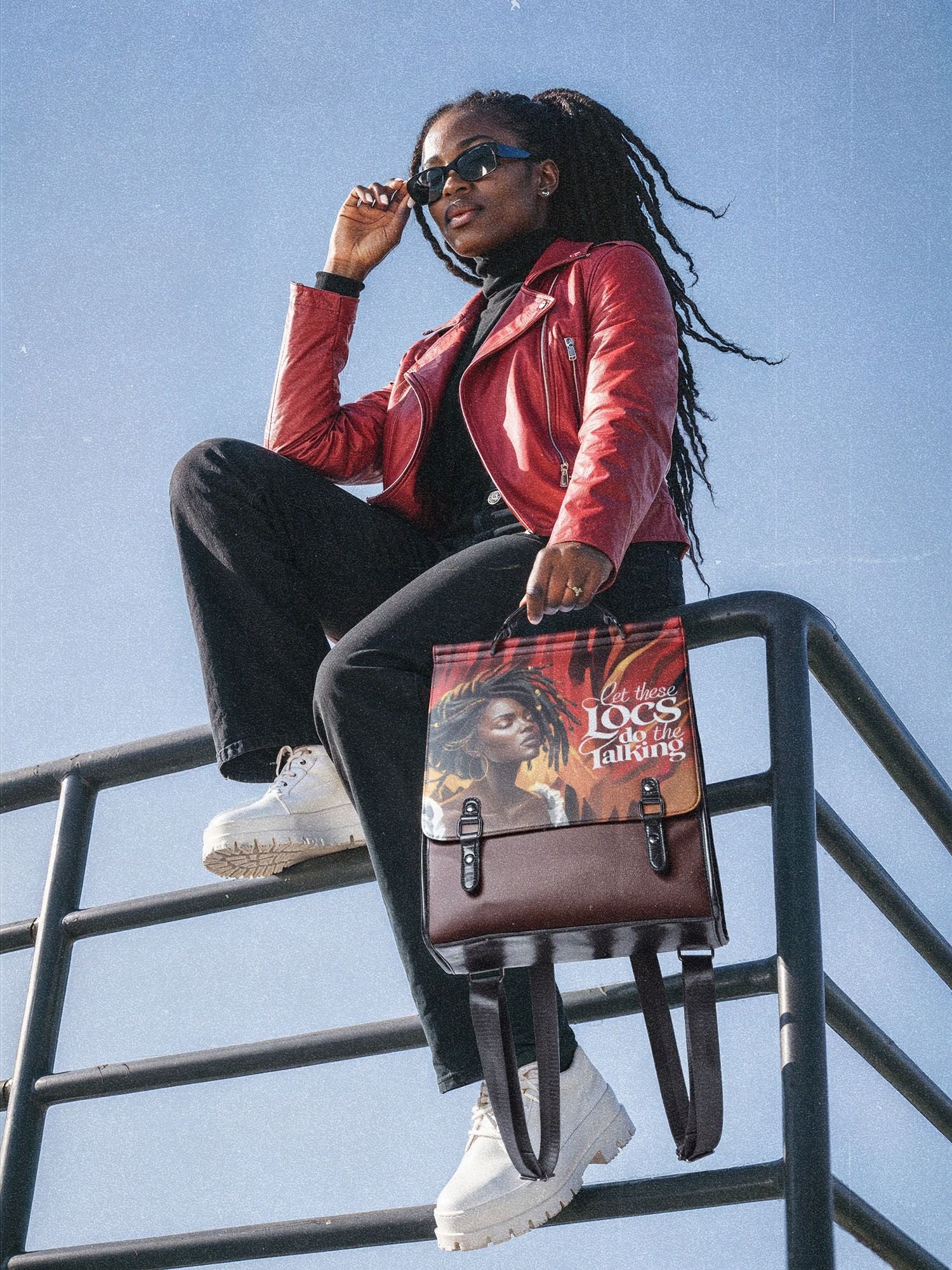 "Locella" Leather Backpack - Image 4