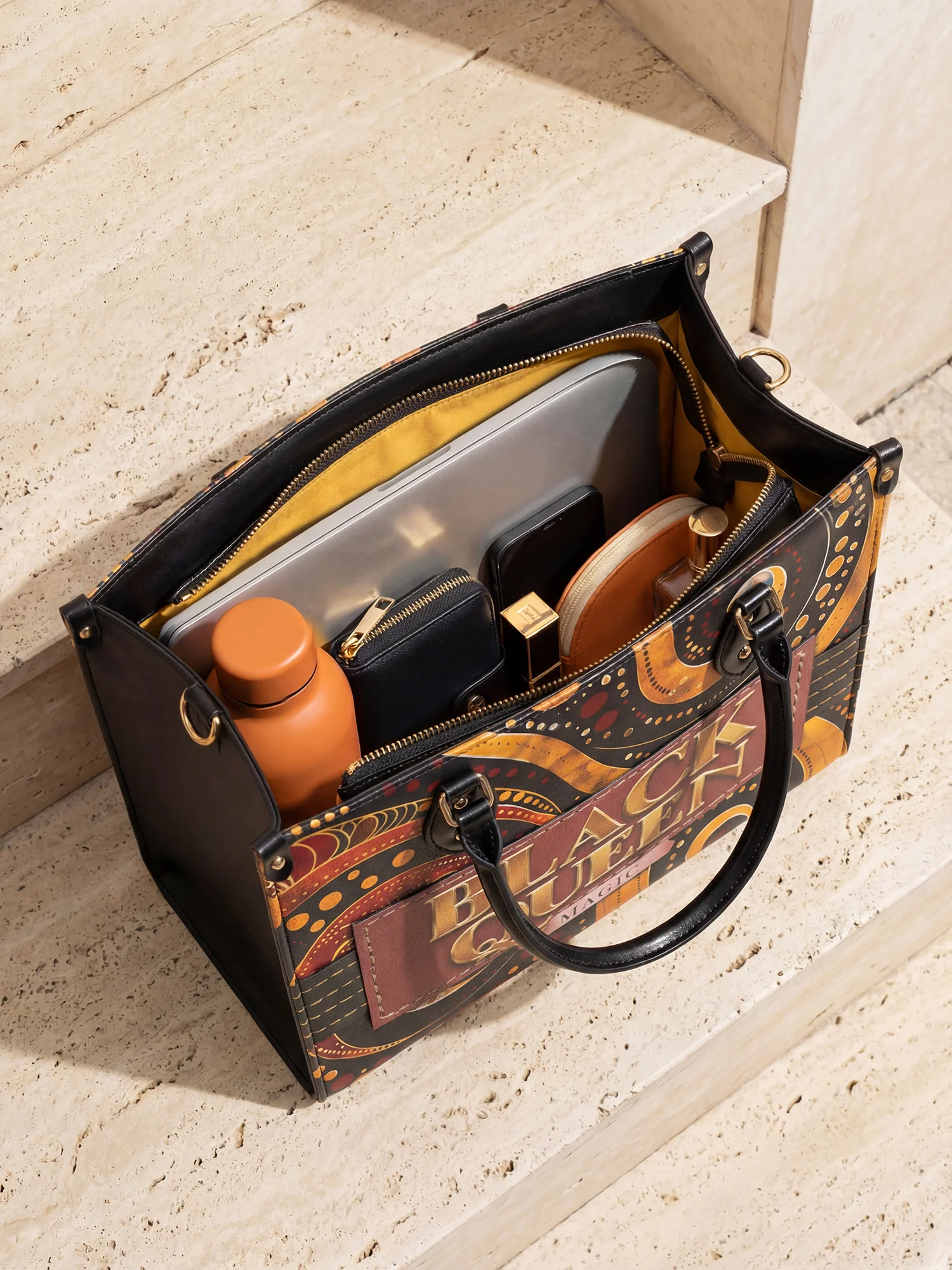 "Makeda" Leather Handbag - Image 9