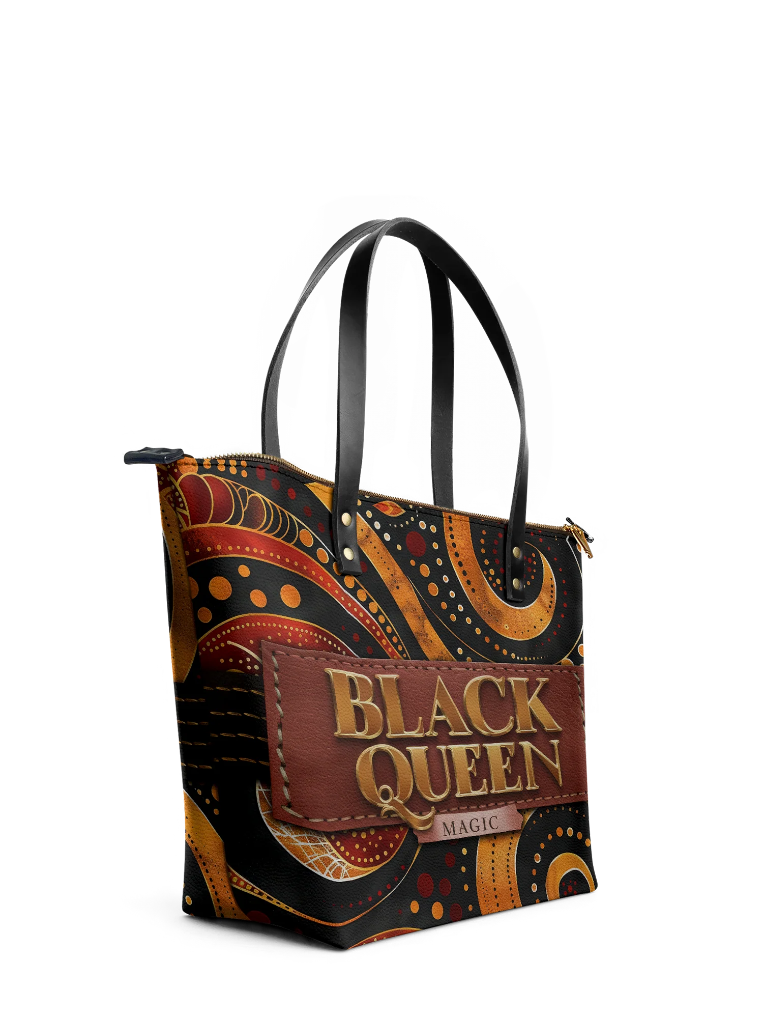 "Makeda" Leather Tote Bag - Image 5