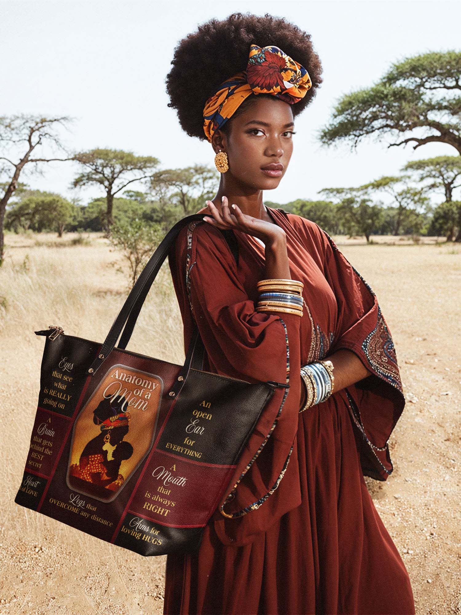 "Mamoya" Leather Tote Bag - Image 4