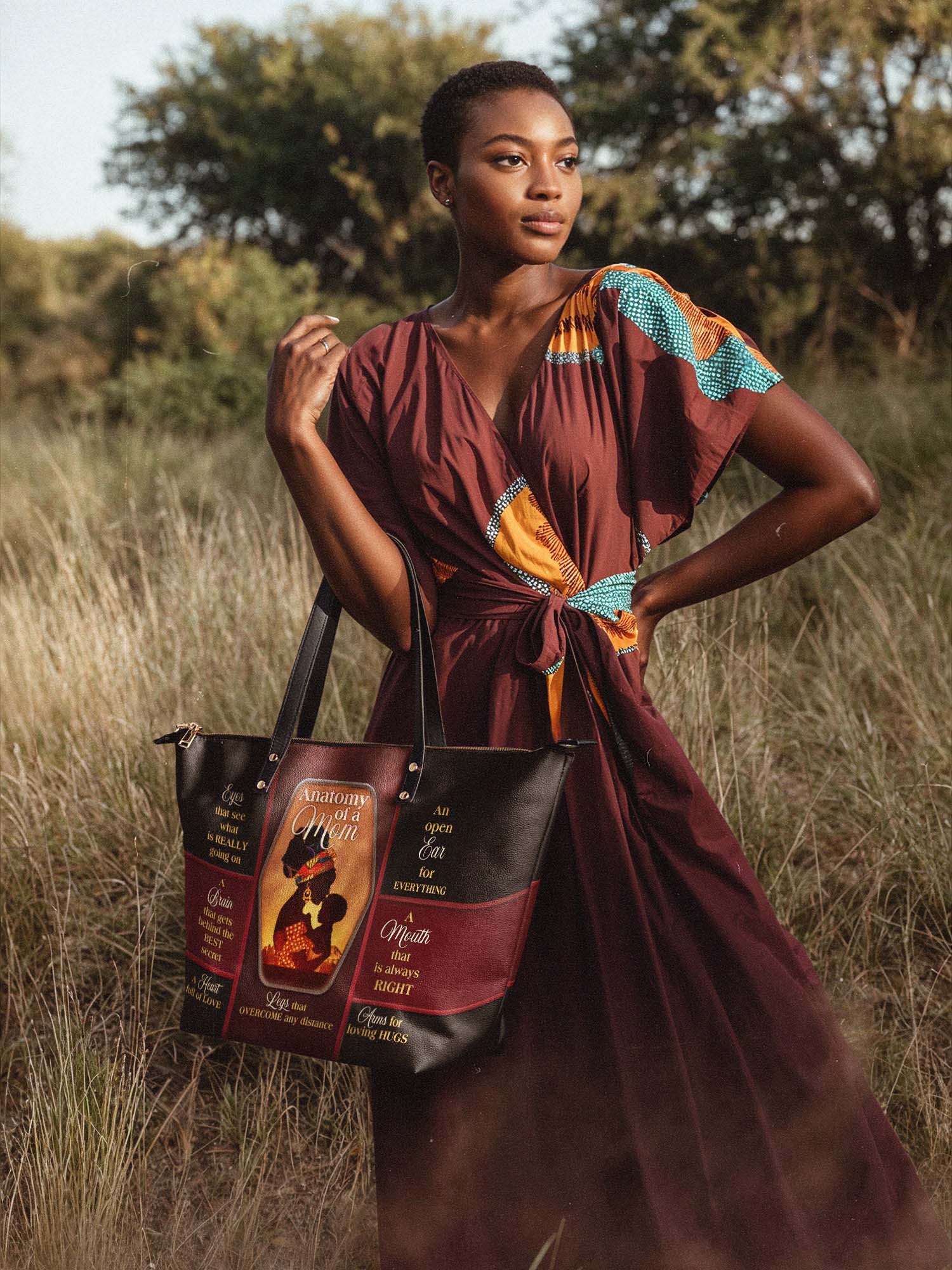 "Mamoya" Leather Tote Bag - Image 5
