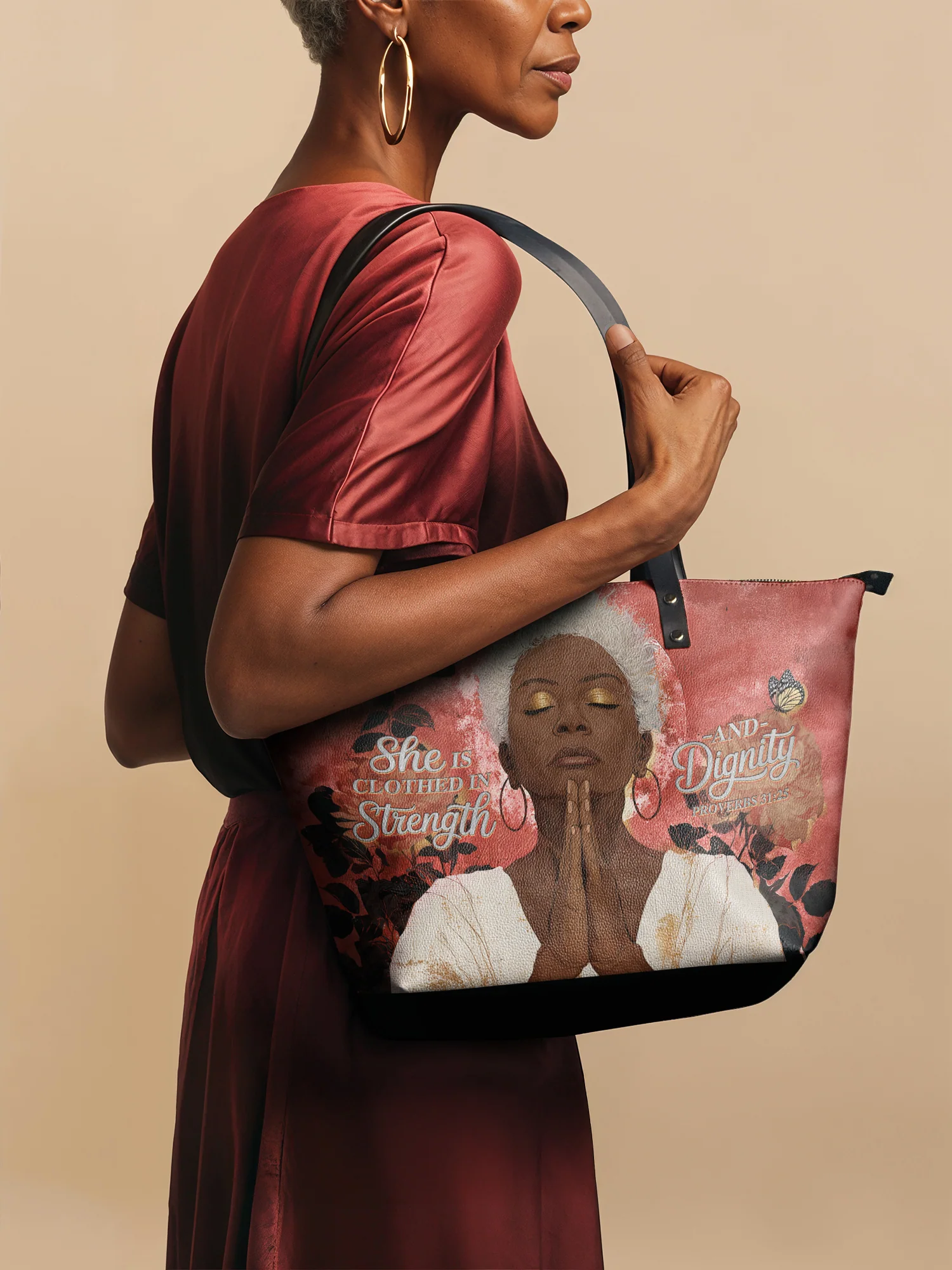 "Namisa" Leather Tote Bag - Image 3