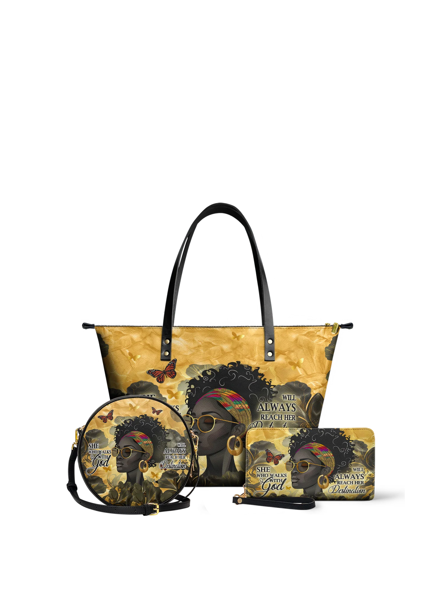 "Njia" Leather Tote Bag - Image 9