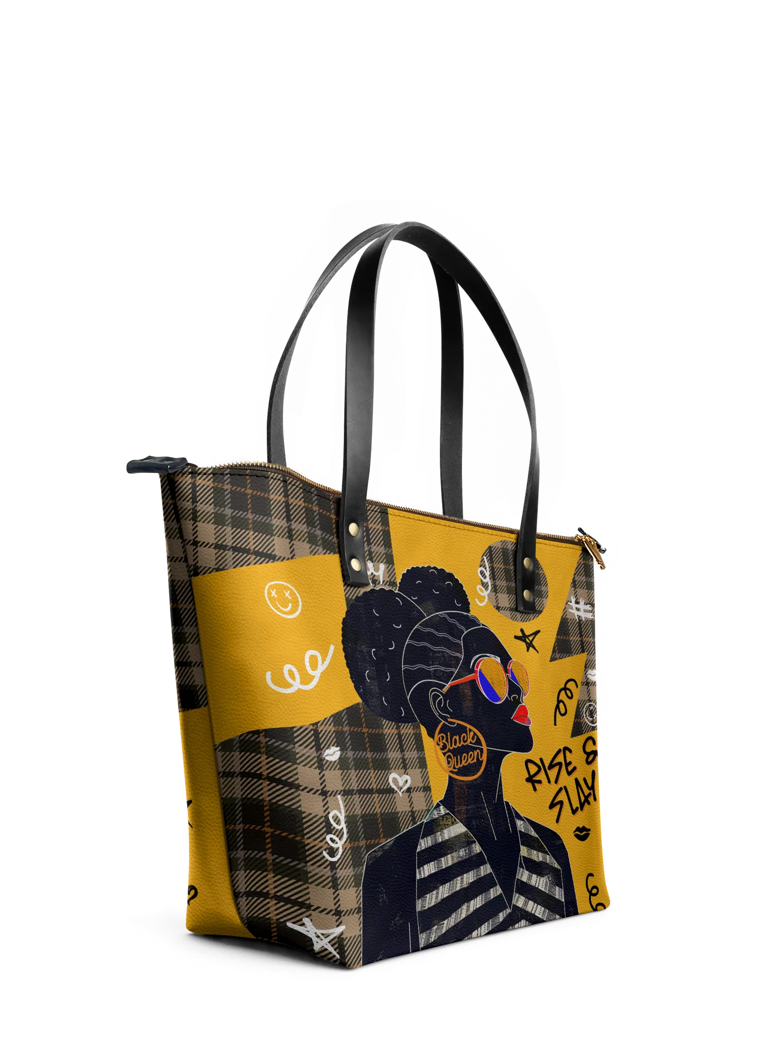 "Sanaa" Cornbread Leather Tote Bag - Image 5