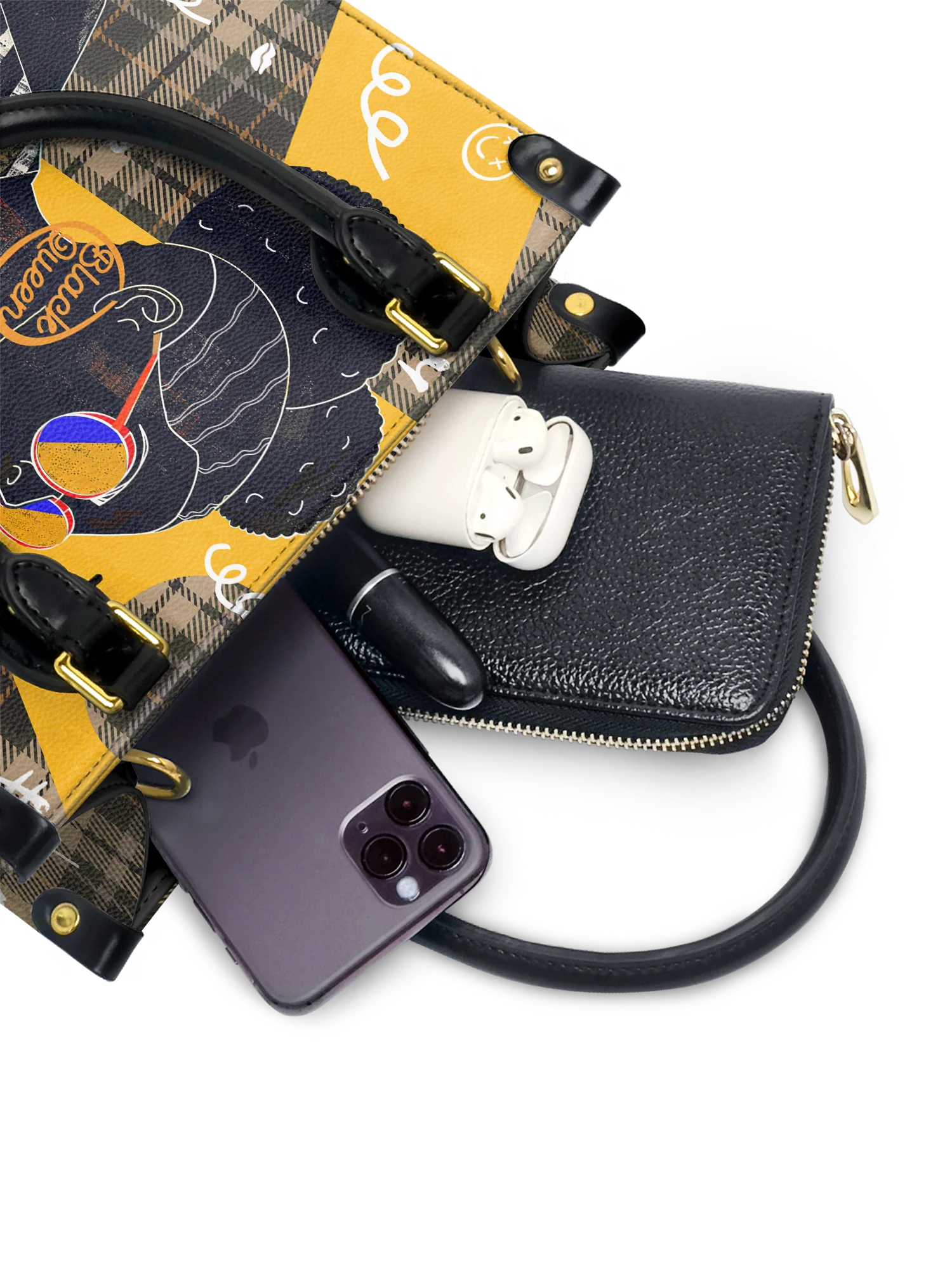 "Sanaa" Cornbread Small Leather Handbag - Image 5