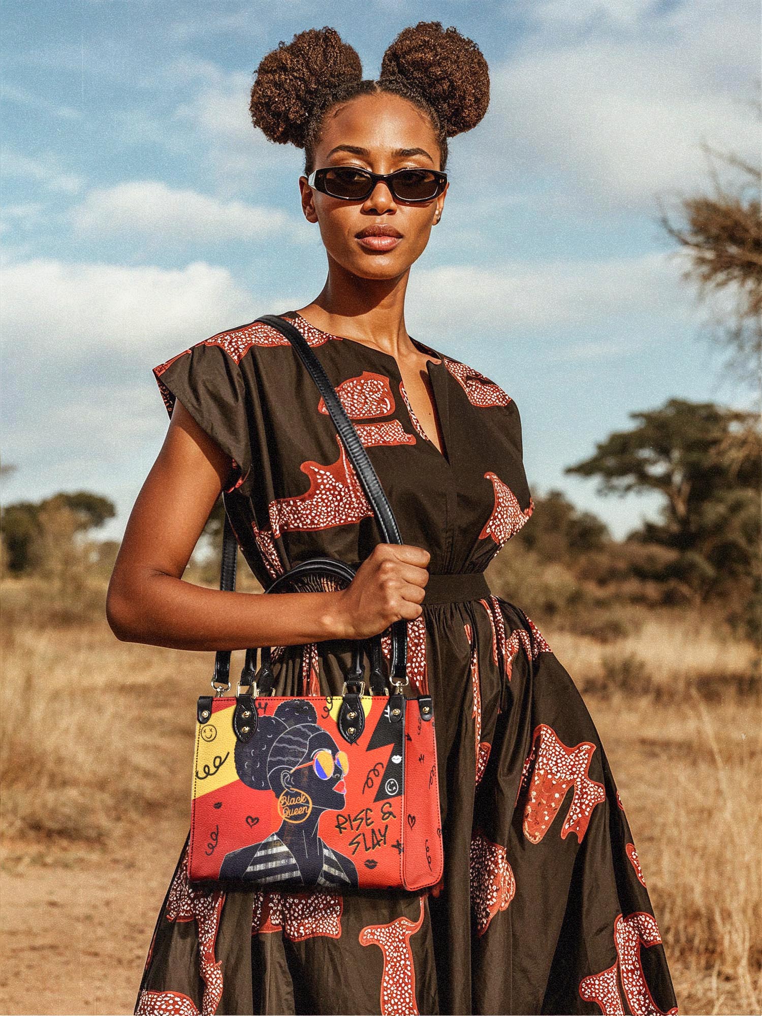 "Sanaa" Paprika Small Leather Handbag - Image 3