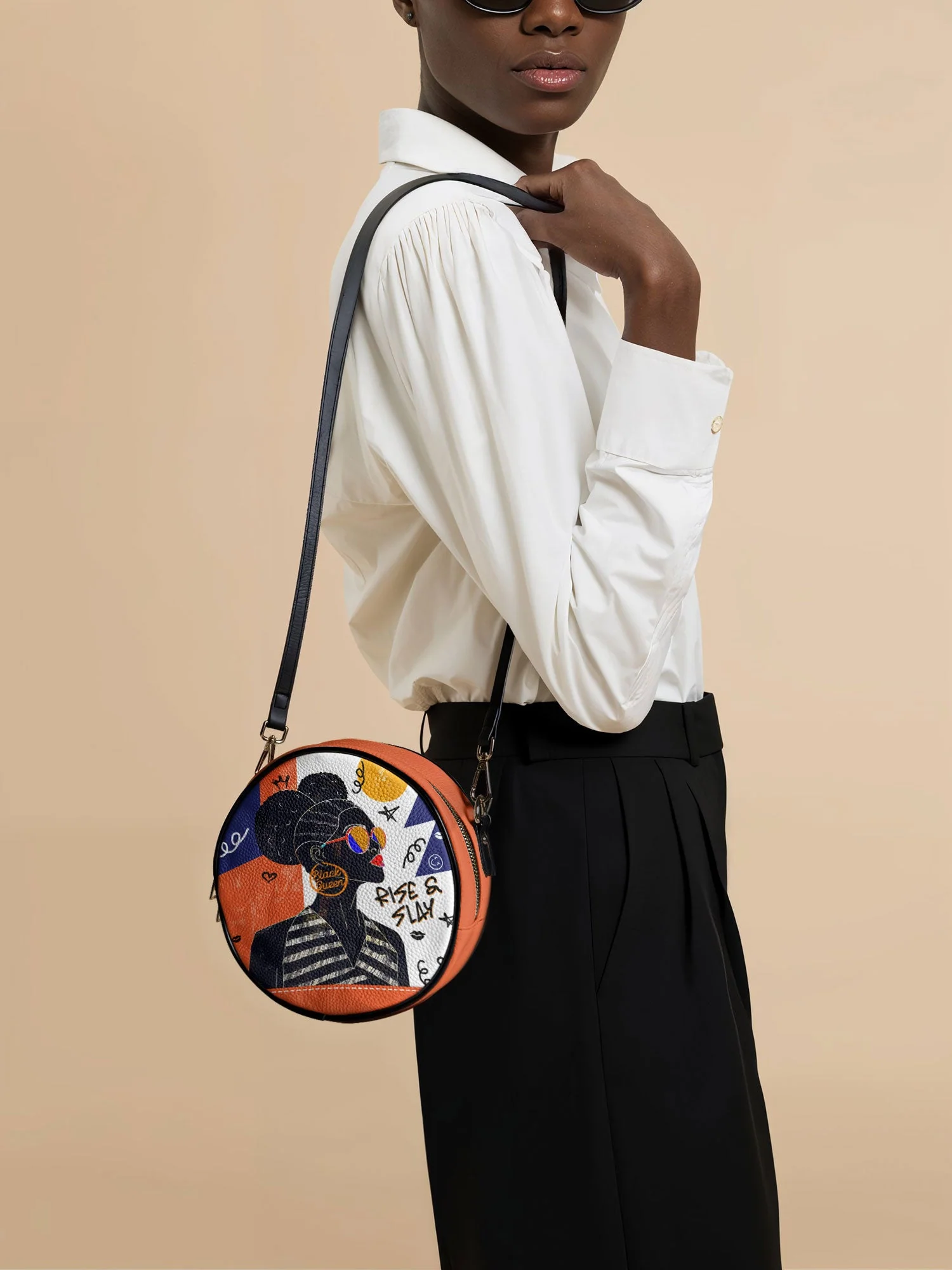 "Sanaa" Salt Pop Circle Crossbody Bag - Image 3