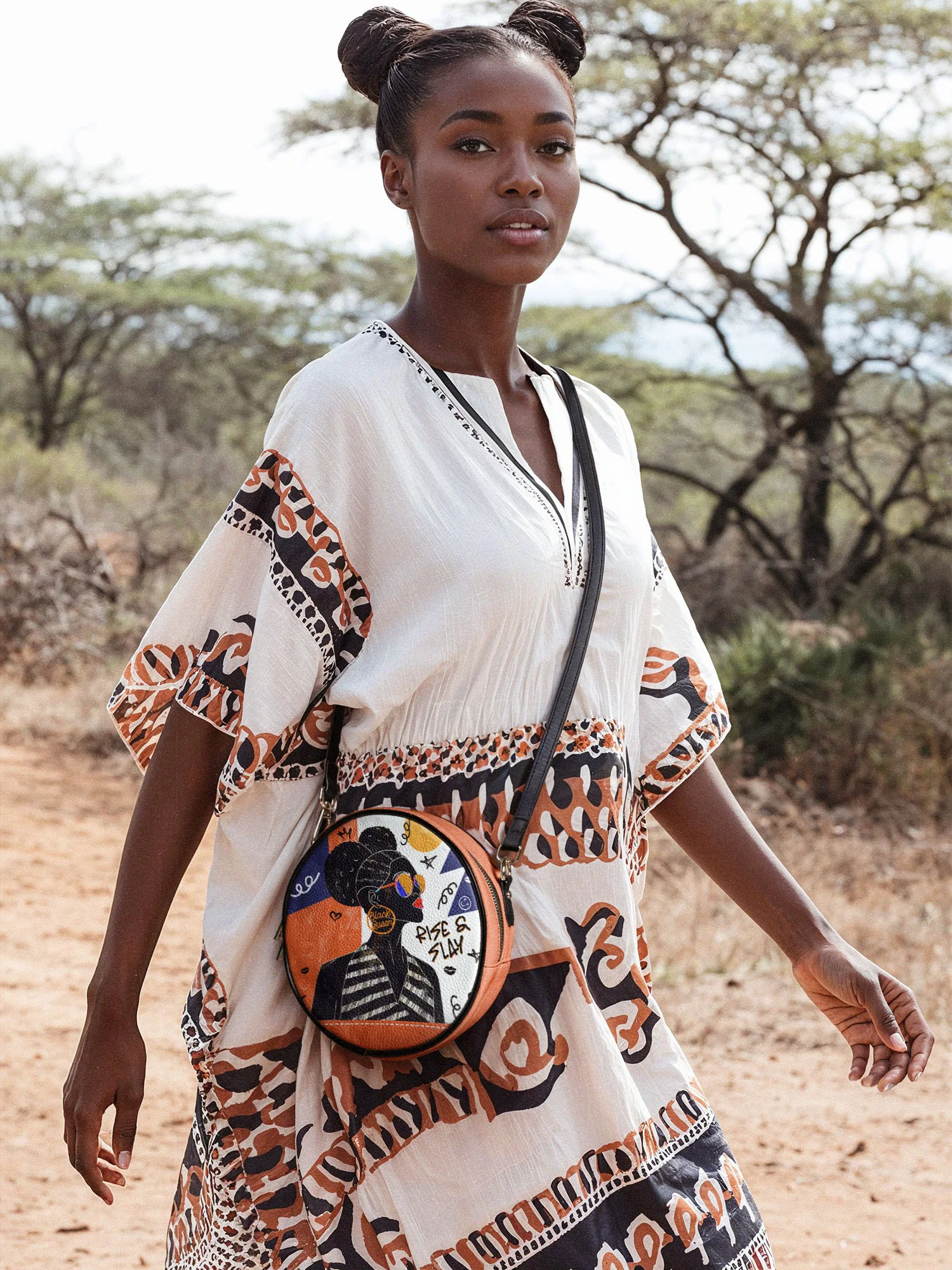 "Sanaa" Salt Pop Circle Crossbody Bag - Image 4