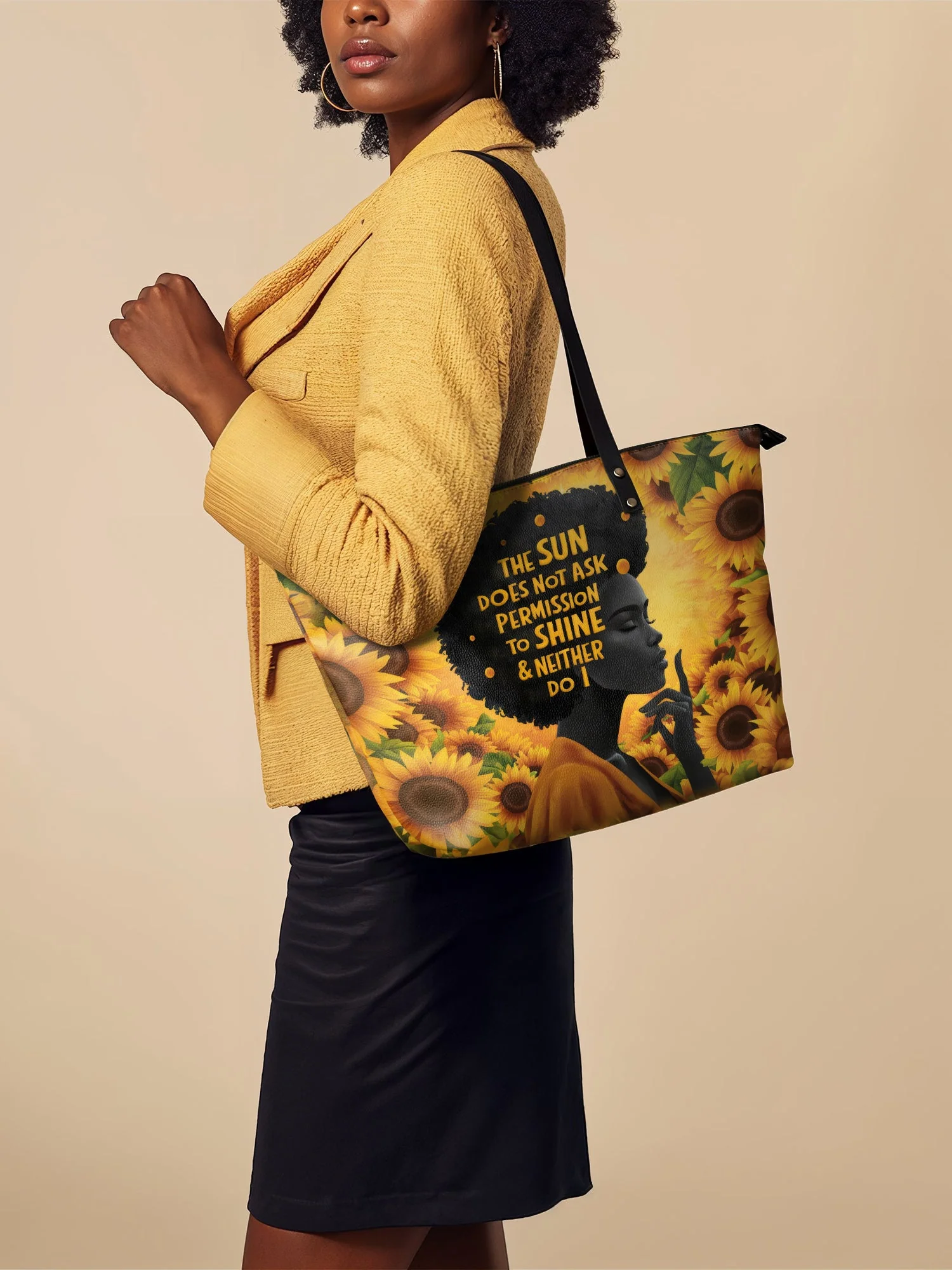 "Sunaya" Leather Tote Bag - Image 3