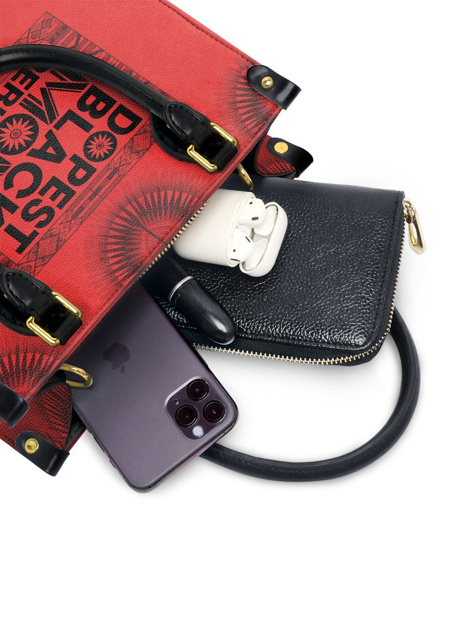 "Tajimom" Small Leather Handbag - Image 5
