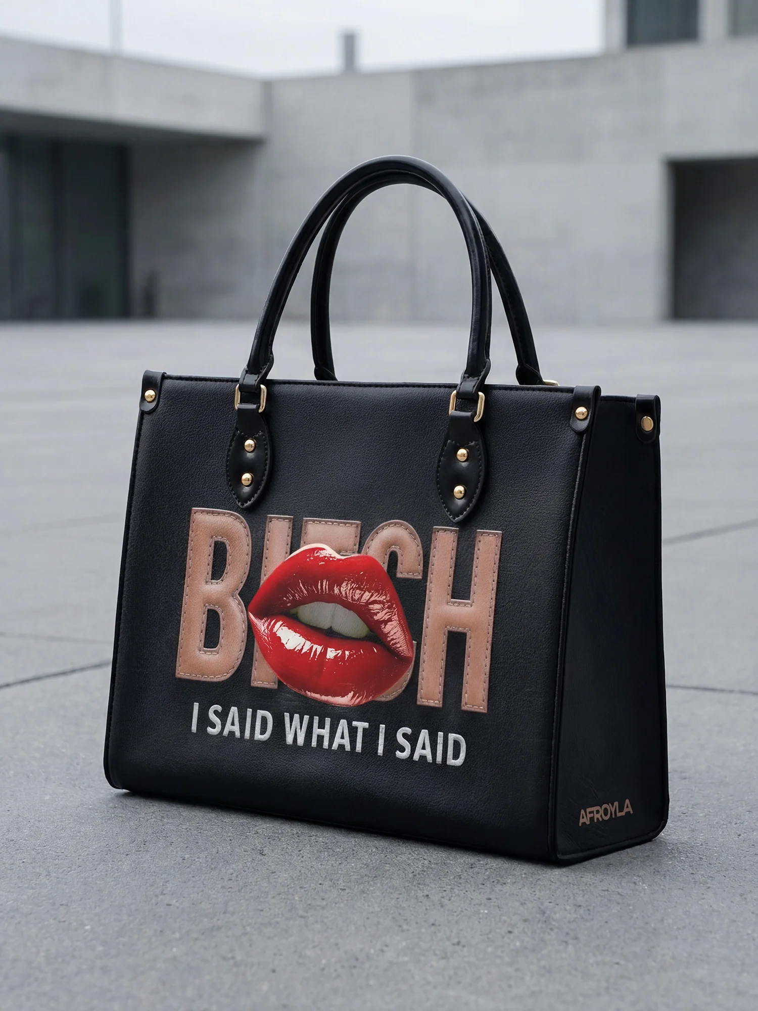 "Teyana" Leather Handbag - Image 4