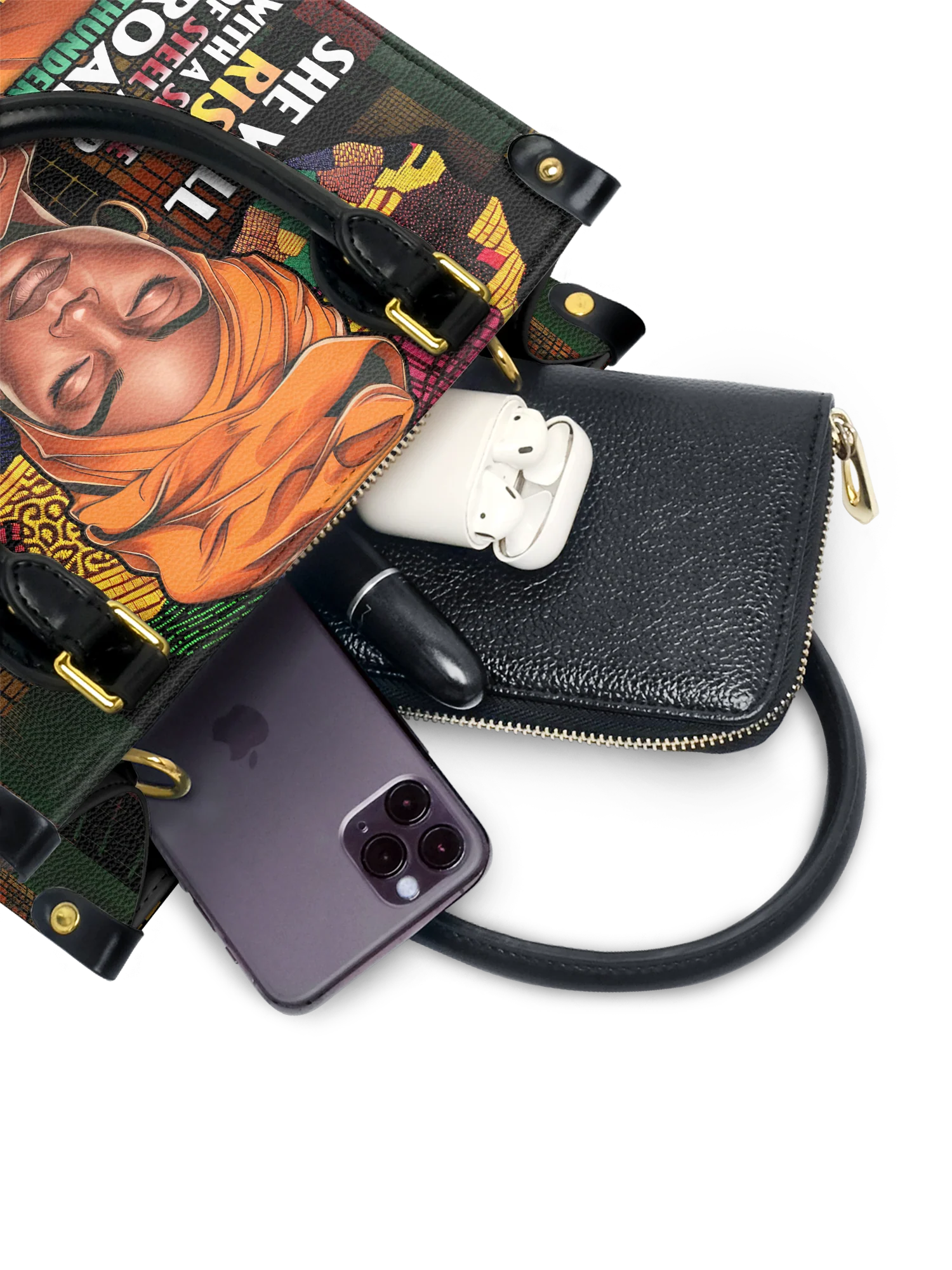 "Thundara" Small Leather Handbag - Image 5