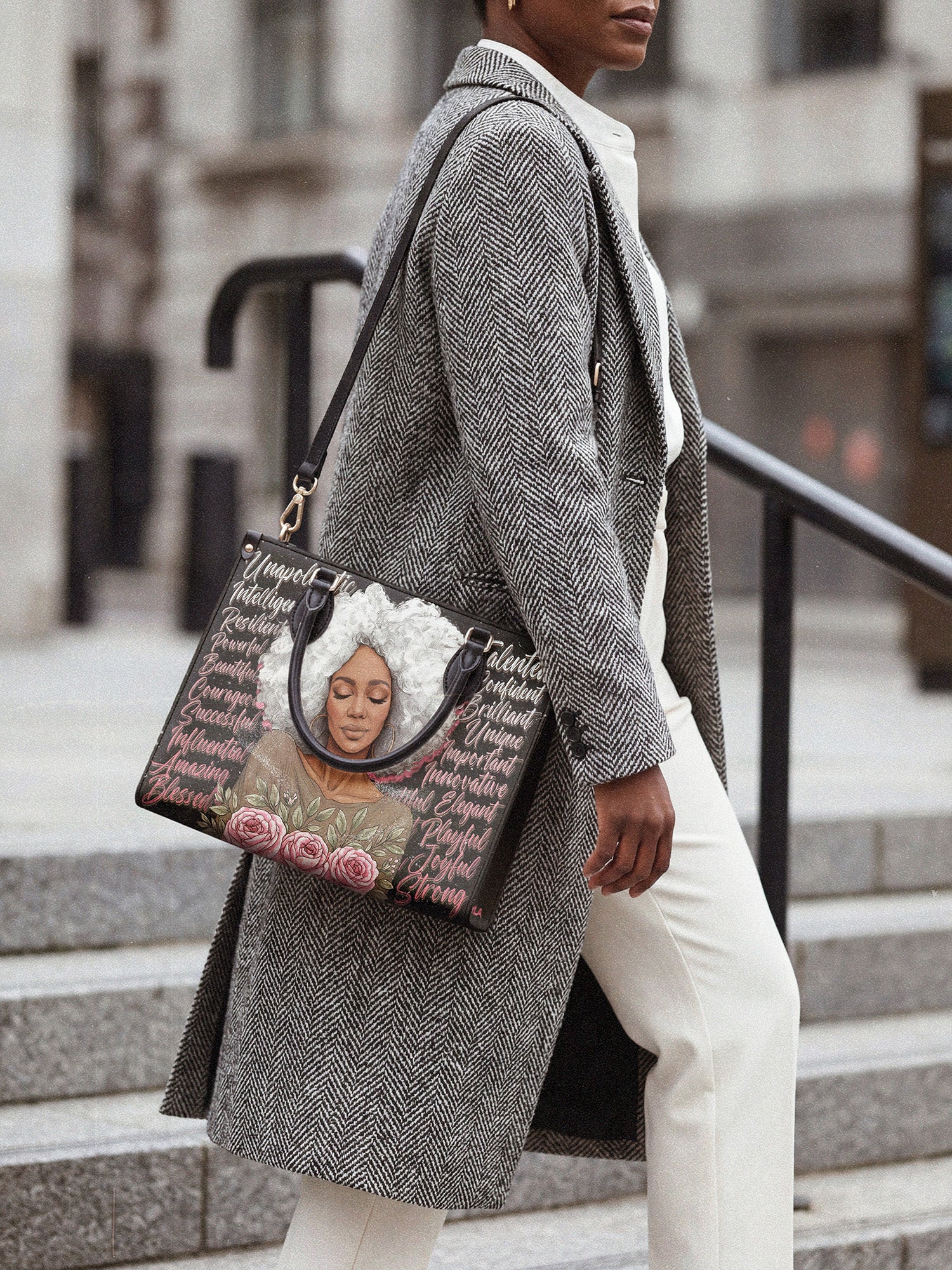 "Zalina" Leather Handbag - Image 3