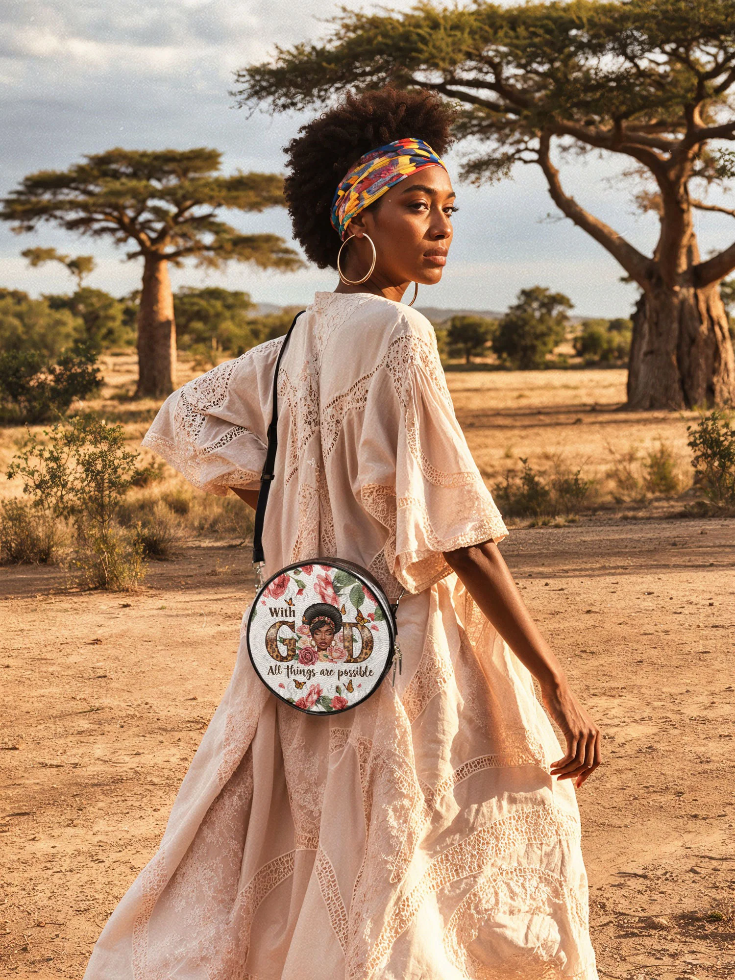 "Zanira" Circle Crossbody Bag - Image 3