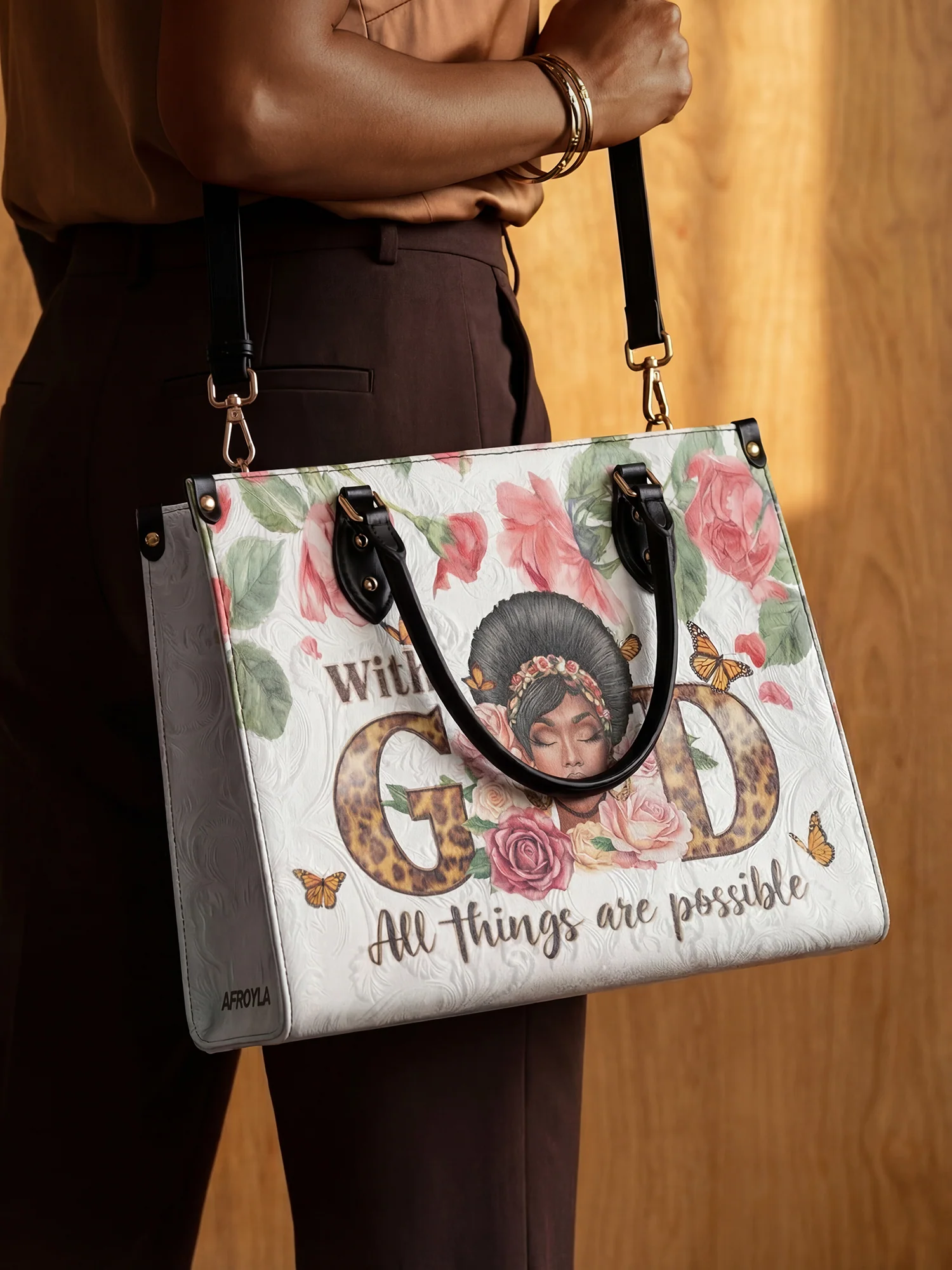 "Zanira" Leather Handbag - Image 3